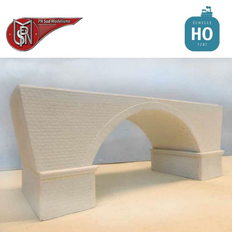 1 Bogen 2-spurige Brücke H0 PN Sud Modélisme 8763 - Maketis