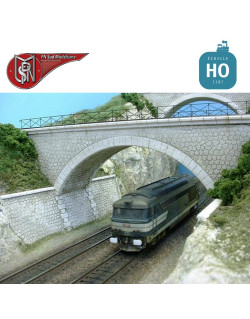 1 Fahrspur verloren Widerlagerbrücke H0 PN Sud Modélisme 8774 - Maketis
