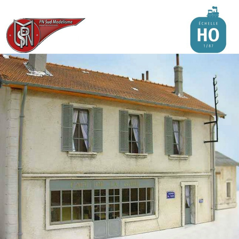 Café de la gare HO PN Sud Modélisme 8777 - Maketis