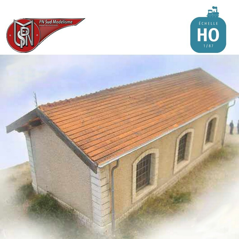 Short single track shed H0 PN Sud Modelisme 8795 - Maketis