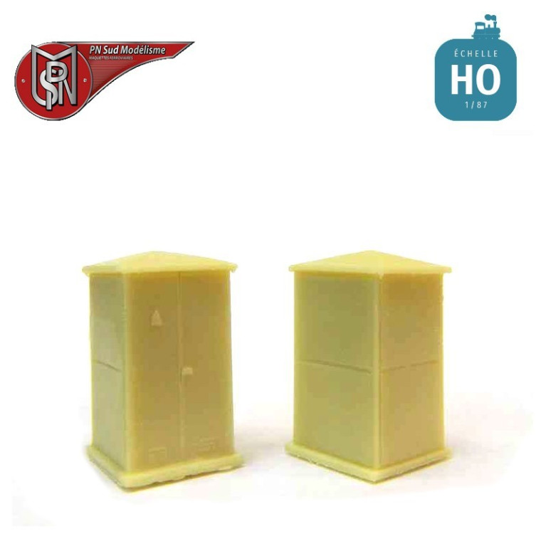 Electrical cabinets Fibro (2 pcs) H0 PN Sud Modelisme  0801 - Maketis