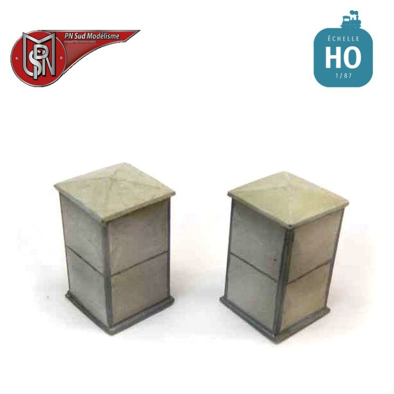 Electrical cabinets Fibro (2 pcs) H0 PN Sud Modelisme  0801 - Maketis