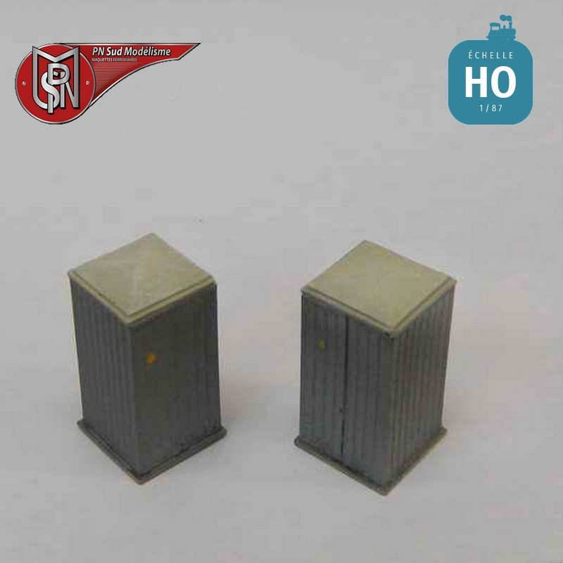 Electric sheet metal cabinets (2 pcs) H0 PN Sud Modelisme  0802 - Maketis