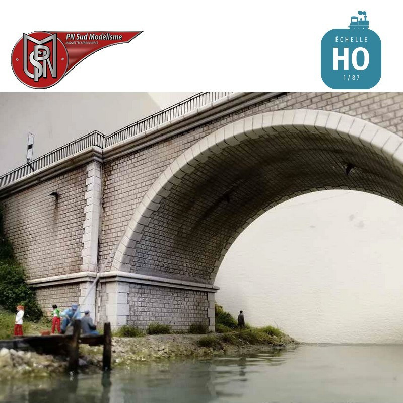 Brücke mit zwei Bogen zweigleisig H0 PN Sud Modélisme 8757 - Maketis