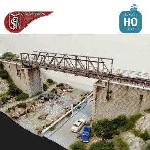 Bridge abutment single track (2 pcs) H0 PN Sud modélisme 87134 - Maketis