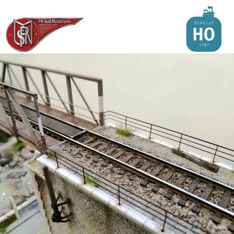 Bridge abutment single track (2 pcs) H0 PN Sud modélisme 87134 - Maketis