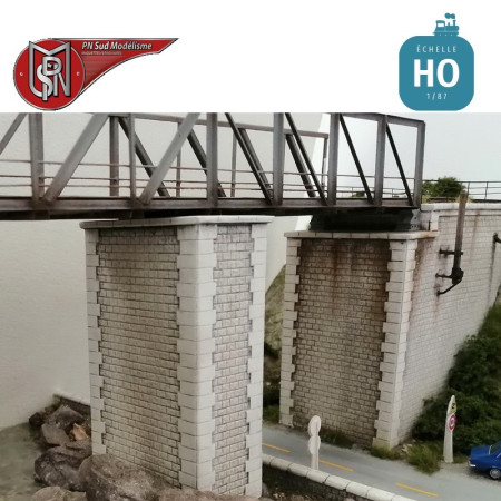 Pile intermédiaire pour pont voie unique HO PN Sud Modélisme 87136 - Maketis