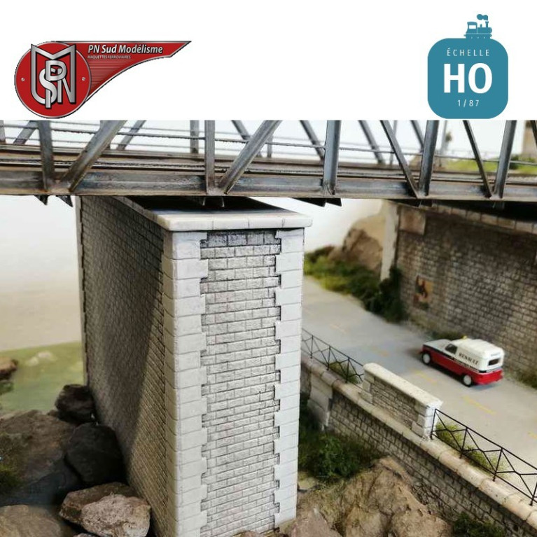 Intermediate bridge pier double track H0 PN Sud Modelisme 87137 - Maketis Intermediate bridge pier double track H0 PN Sud Modelisme 87137 - Maketis