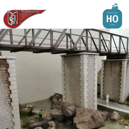 Pile intermédiaire pour pont voie unique HO PN Sud Modélisme 87136 - Maketis