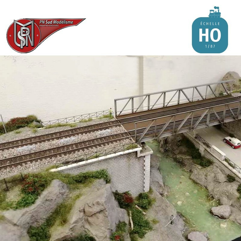 Bridge abutment double track (2 pcs) H0 PN Sud modélisme 87135 - Maketis