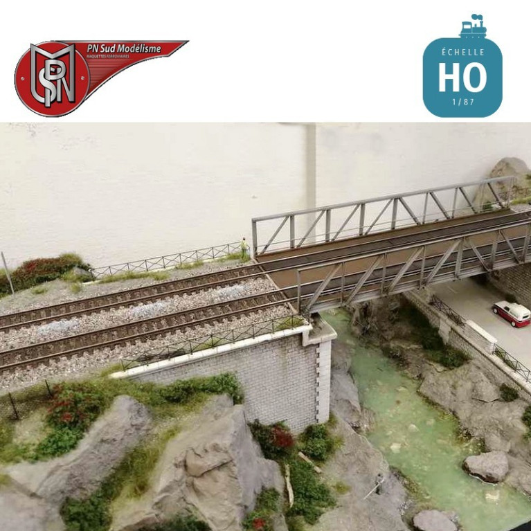 Bridge abutment double track (2 pcs) H0 PN Sud modélisme 87135 - Maketis Bridge abutment double track (2 pcs) H0 PN Sud modélisme 87135 - Maketis
