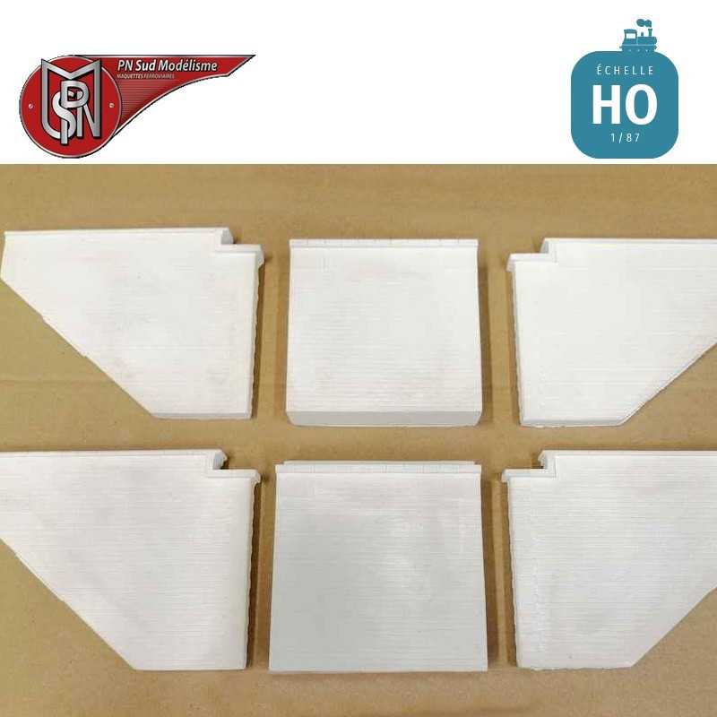 Bridge abutment double track (2 pcs) H0 PN Sud modélisme 87135 - Maketis