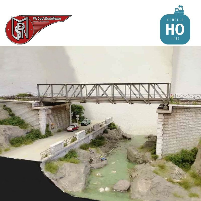 Culée pont métallique voie double (2 pcs) HO PN Sud Modélisme 87135 - Maketis