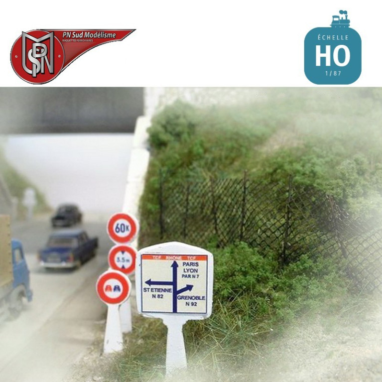 Poteaux béton Michelin de direction (10 pcs) HO PN Sud Modélisme 8779.B - Maketis Poteaux béton Michelin de direction (10 pcs) HO PN Sud Modélisme 8779.B - Maketis