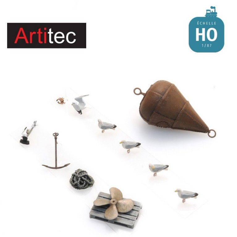 Accessoires pour le quai HO Artitec 387.490 Accessoires pour le quai HO Artitec 387.490