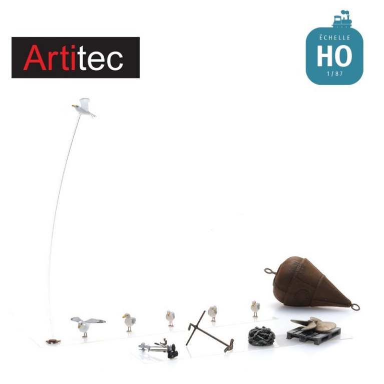 Accessoires pour le quai HO Artitec 387.490 Accessoires pour le quai HO Artitec 387.490