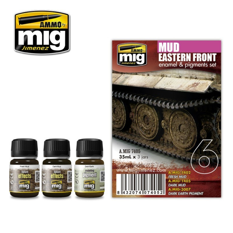 Set couleur boue sombre du front de l'est Mig AMIG7405 - Maketis Set couleur boue sombre du front de l'est Mig AMIG7405 - Maketis