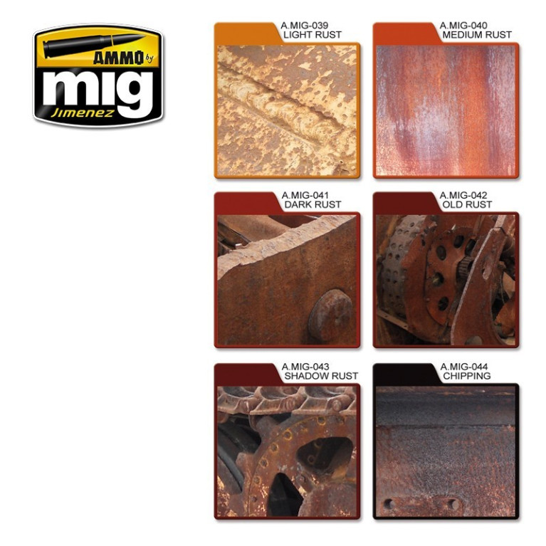 Set peintures acryliques Effets de couleurs Rouille Mig AMIG7106 - Maketis Set peintures acryliques Effets de couleurs Rouille Mig AMIG7106 - Maketis