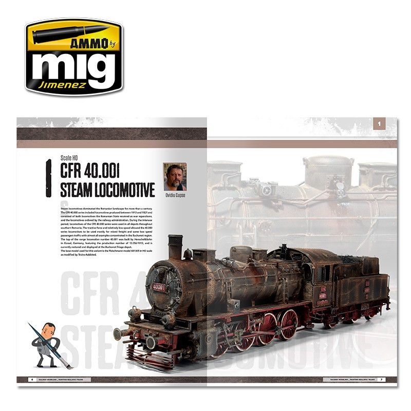 Livre Modelling School en Anglais : peindre des trains réalistes Mig AMIG6250 - Maketis