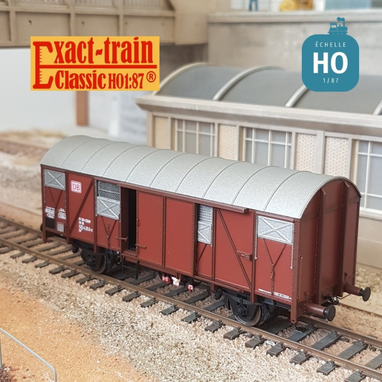 Wagon couvert DB Grs-v212 volets d'air en aluminium Ep IV HO Exact-train EX20977 Wagon couvert DB Grs-v212 volets d'air en aluminium Ep IV HO Exact-train EX20977