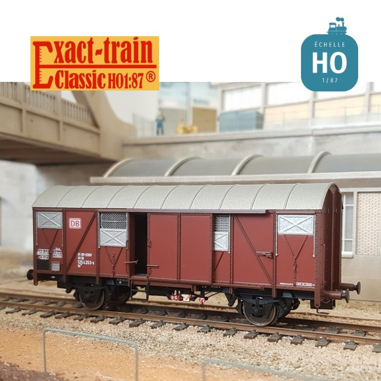 Wagon couvert DB Grs-v212 volets d'air en aluminium Ep IV HO Exact-train EX20977