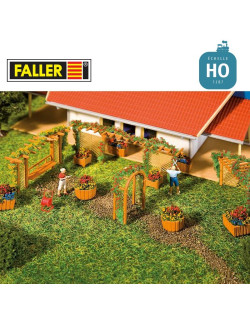 Éléments d’aménagement de jardin HO Faller 180554 - Maketis