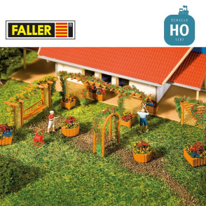 Éléments d’aménagement de jardin HO Faller 180554 - Maketis