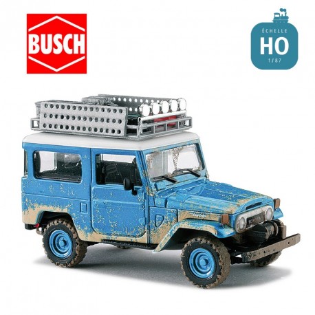 Toyota Land Cruiser "Offroad" bleu HO Busch 43023 - Maketis
