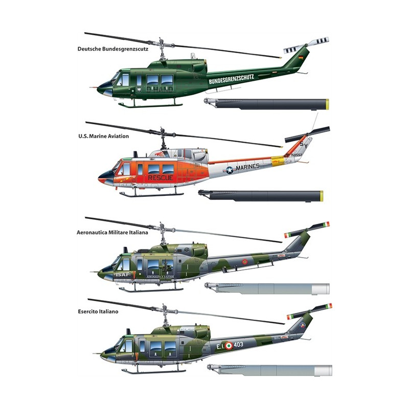 Hélicoptère BELL AB-212/UH-1N 1/72 Italeri 2692 - Maketis