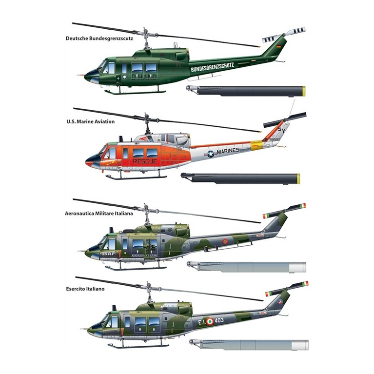 Hélicoptère BELL AB-212/UH-1N 1/72 Italeri 2692 - Maketis