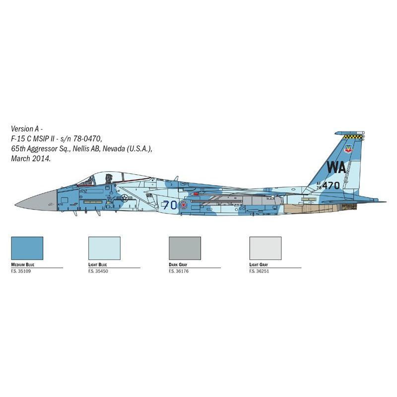 Avion F-15C Eagle 1/72 Italeri 1415 - Maketis