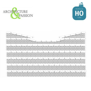 Bordures de quai voyageur moellons avec descentes HO Architecture & Passion 87ACC05 - Maketis