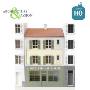 Immeuble pour Fond de décor Café de la gare HO Architecture & Passion 87FDD255 - Maketis
