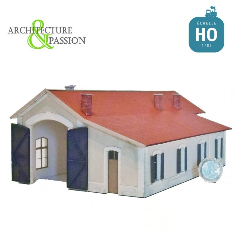 Remise 1 voie PO type Gare du Mont-Dore HO Architecture & Passion 874598 - Maketis