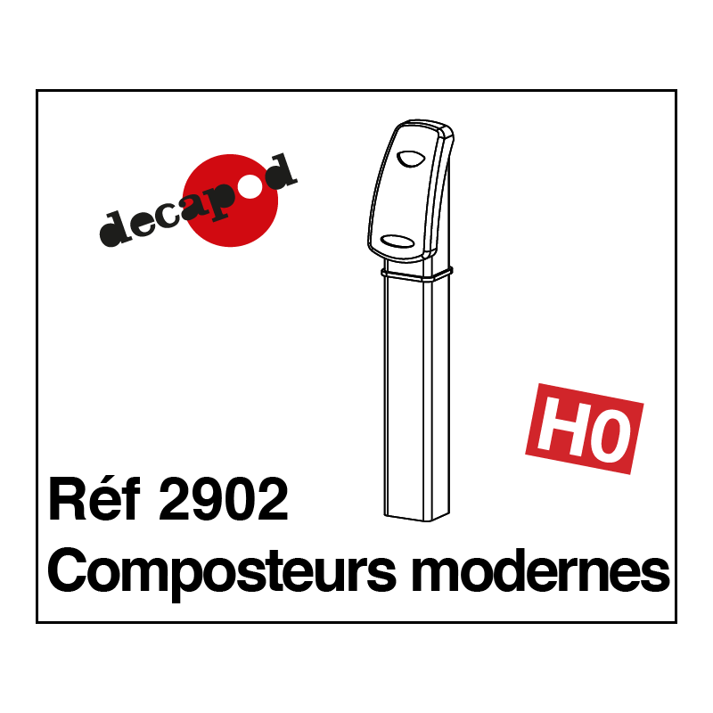 Composteurs modernes (2 pcs) HO Decapod 2902 - Maketis