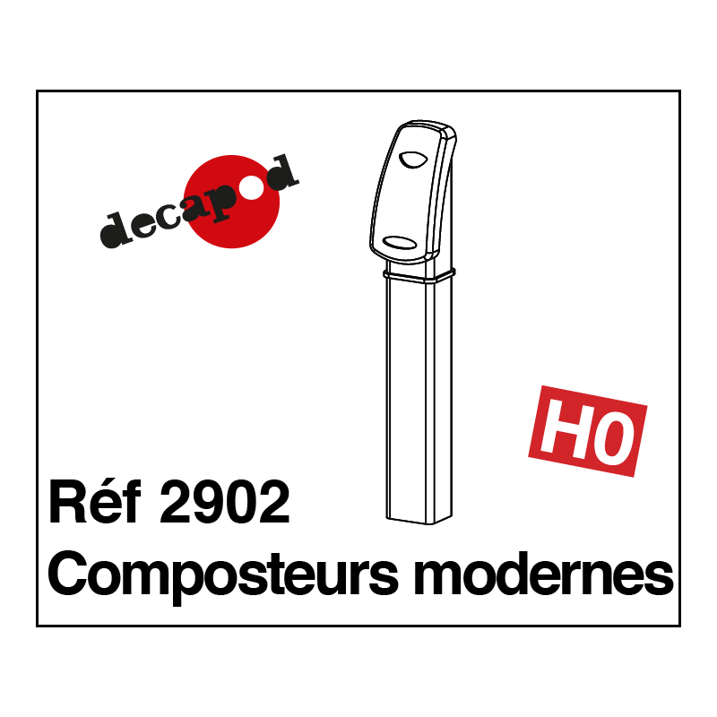 Modern composters (2 pcs) H0 Decapod 2902 - Maketis