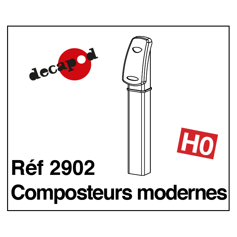 Composteurs modernes (2 pcs) HO Decapod 2902 - Maketis