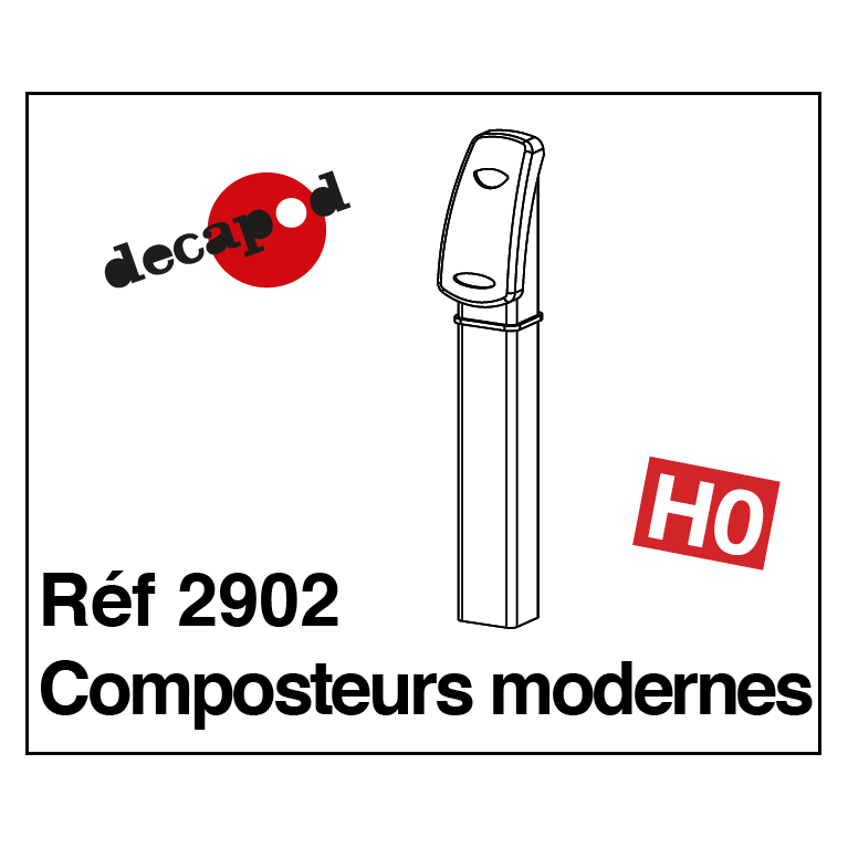 Modern composters (2 pcs) H0 Decapod 2902 - Maketis