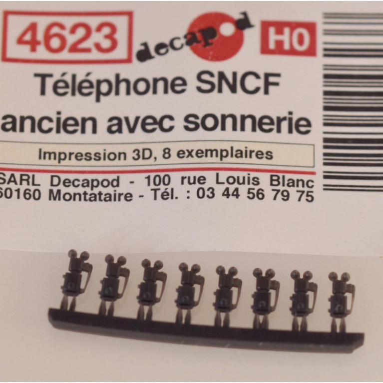 Téléphone SNCF ancien avec sonnerie (8 pcs) HO Decapod 4623 - Maketis