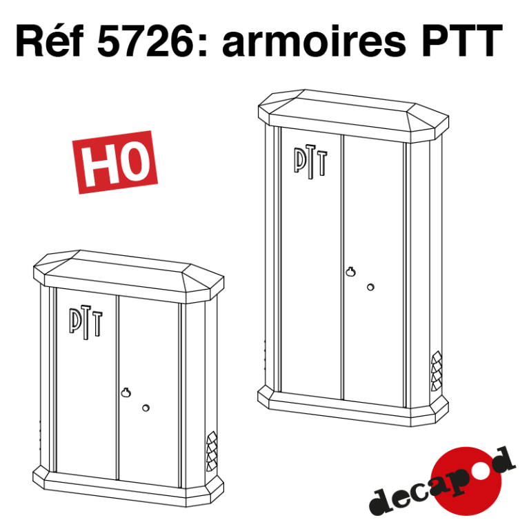 Armoires PTT (2 pcs) HO Decapod 5726 - Maketis