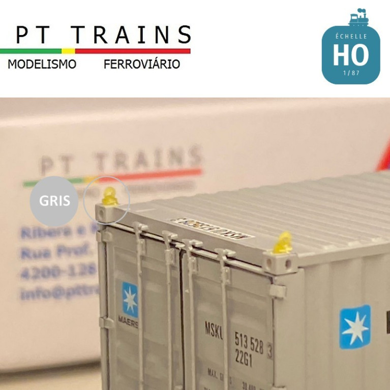 Set de 24 anneaux de levage gris PT Trains 210007.2