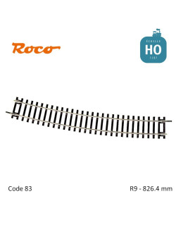 Rail courbe RocoLine R9 826.4mm code 83 HO Roco 42427 - Maketis