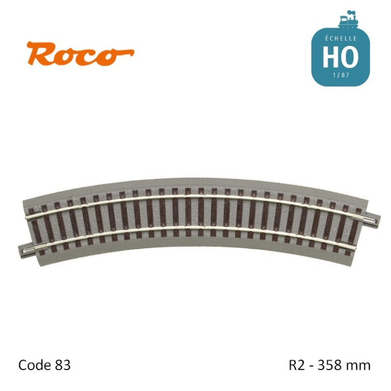Rail courbe GeoLine R2 358mm code 83 HO Roco 61122 - Maketis Rail courbe GeoLine R2 358mm code 83 HO Roco 61122 - Maketis