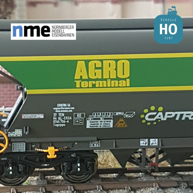 Wagon céréalier Tagnpps 101m³ ERMEWA "AGRO" EP VI HO NME 512606 Wagon céréalier Tagnpps 101m³ ERMEWA "AGRO" EP VI HO NME 512606