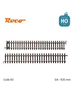 Rail droit RocoLine G4 920mm Code 83 HO Roco 42406 - Maketis