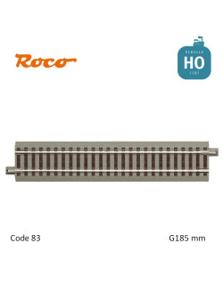 Rail droit G185 GeoLine Code 83 Roco HO 61111 - Maketis