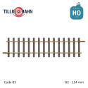 Rail droit Elite G2 114mm code 83 HO Tillig 85124 - Maketis