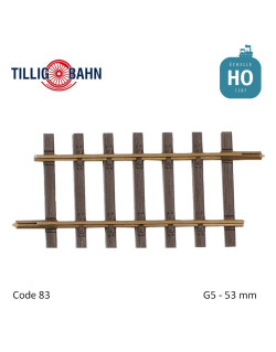 Rail droit Elite G5 53mm code 83 HO Tillig 85128