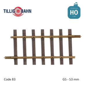 Rail droit Elite G5 53mm code 83 HO Tillig 85128 - Maketis