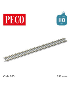Rail droit Setrack double 335mm Code 100 HO Peco ST-201 - Maketis